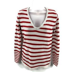 Tommy Hilfiger Sweater Size S Red White Striped